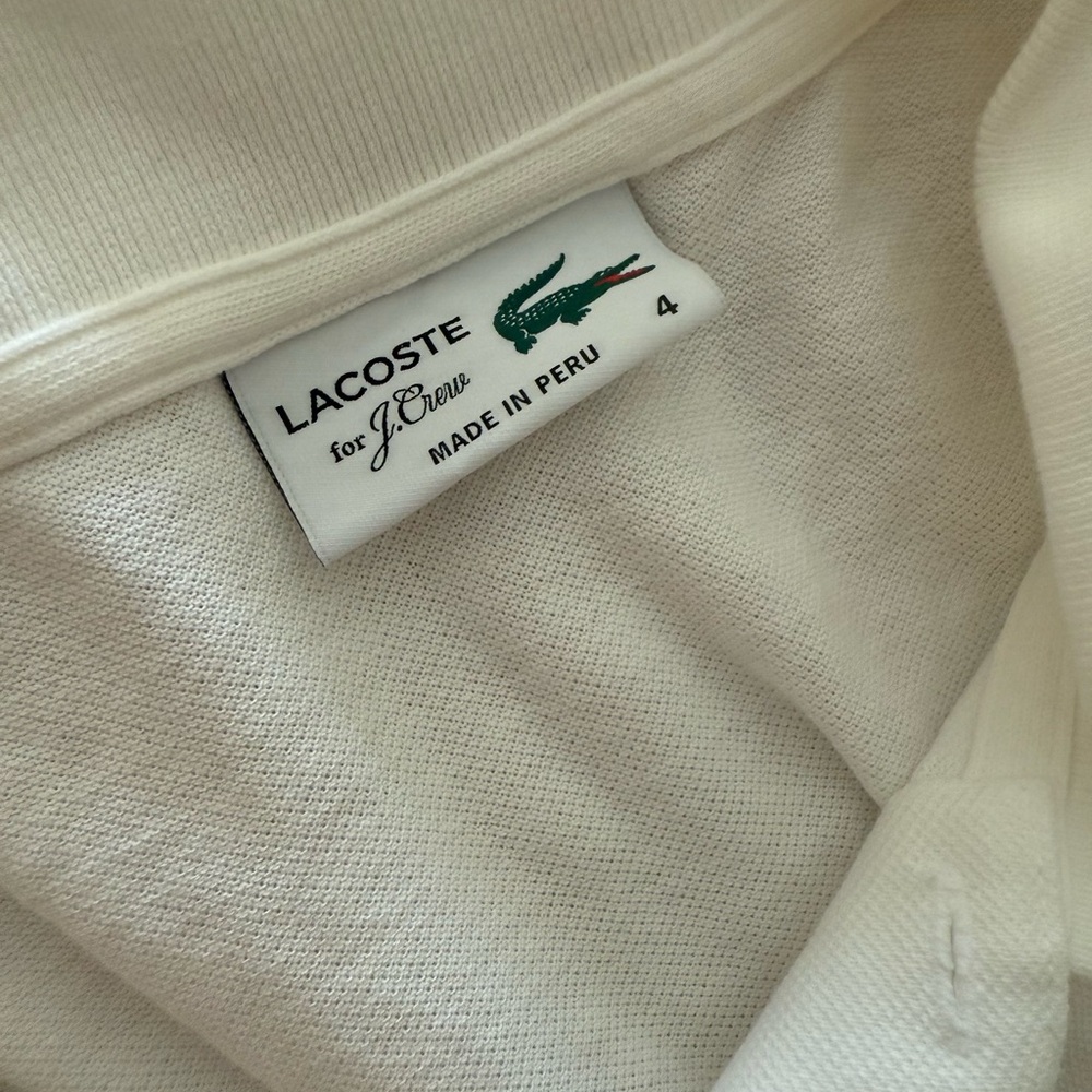 Lacoste for J. Crew Men’s Polo Shirt in White - Picture 6 of 9
